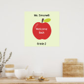 Poster Welcome Back Apple avec enseignant et qualité (Cuisine)