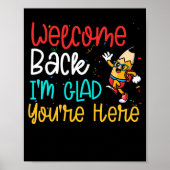 Poster Welcome back I'm Glad You're Here back To School (Devant)