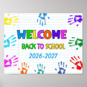 Poster Welcome Back To School First Day Of School  (Devant)
