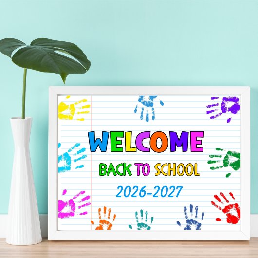 Poster Welcome Back To School First Day Of School 