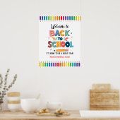 Poster Welcome back to school  , First day of school (Cuisine)