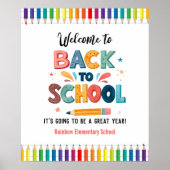 Poster Welcome back to school  , First day of school (Devant)