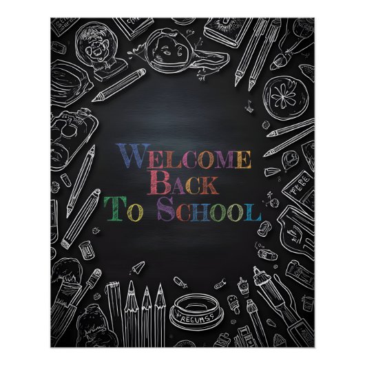 Poster Welcome Back to School – New School Year (Devant)