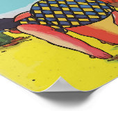 Poster Welcome Beach Cartoon ajouter du texte (Coin)