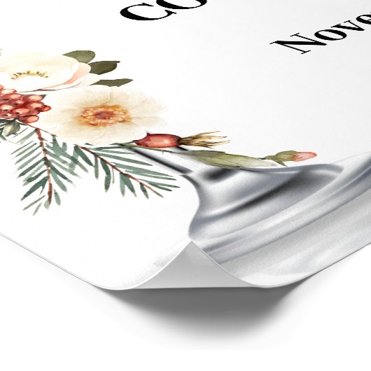 Poster Welcome Bubbles & Brews Winter Couples Shower (Coin)