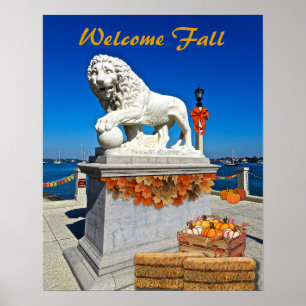 Poster Welcome Fall Coastal St Augustine Floride