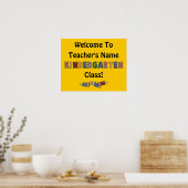 Poster Welcome Kindergarten (personnalisable) (Cuisine)