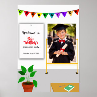 Poster  Welcome Sign Kid's Graduation Party Invitation