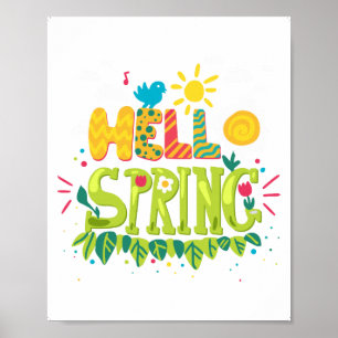 Poster Welcome Spring Sign, Hello Spring Sign,