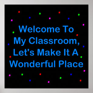 Poster Welcome To My Classroom