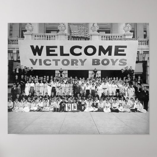 Poster Welcome Victory Boys - WW1 Welcome Home - 1919 (Devant)