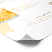 Poster Welcome Watercolor Cocktails Menu Mariage Drink (Coin)