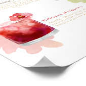 Poster Welcome Watercolor Cocktails Menu Mariage Drink (Coin)