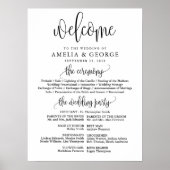 Poster Welcome wedding program sign (Devant)