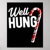 Poster Well Hung Funny Christmas Candy Cane Well Hung (Devant)