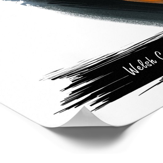 Poster Welsh Cardigan Corgi Portrait de chien | Impressio (Coin)