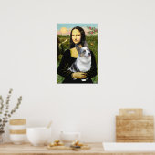 Poster Welsh Corgi (merle bleu) - Moan Lisa (Cuisine)