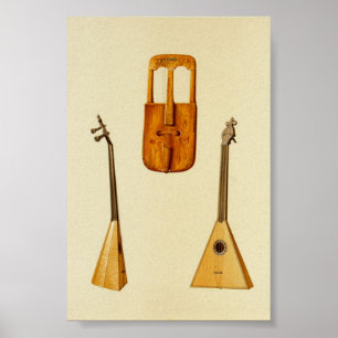 Poster Welsh Crwth, Russian Balalaika