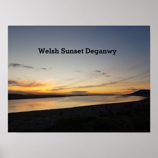 Poster Welsh Sunset Deganwy (Devant)