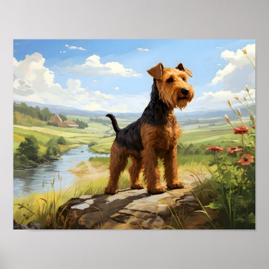Poster Welsh Terrier Sur Le Regard (Devant)