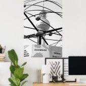 Poster Weltzeituhr Fernsehturm Berlin No.1 (Bureau à domicile)