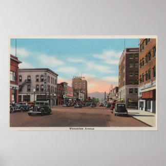 Poster Wenatchee, WAStreet Vue de Wenatchee Ave.