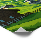 Poster Wengen Switzerland Travel Art Vintage (Coin)