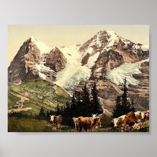 Poster Wengern, Monch et Eiger, Oberland bernois, Suisse (Devant)