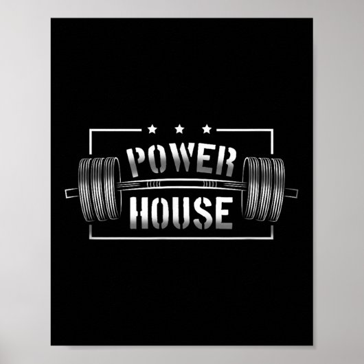 Poster Wer House Gym Motivation Bold Statement (Devant)