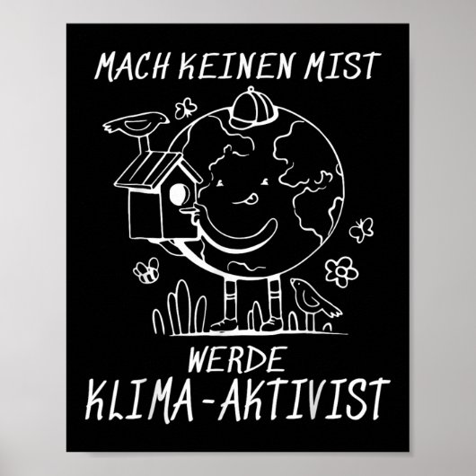 Poster Werde Klimaaktivist Climat Réchauffement climatiqu (Devant)