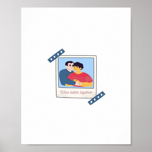 Poster Were Better Together Graphic Minimal Design  (Devant)
