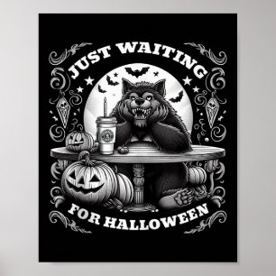 Poster Werewolf En Attente D'Halloween Éffrayante Effract