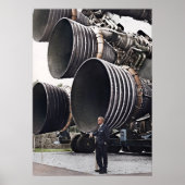 Poster Wernher von Braun et F-1 moteurs de Saturn V (Devant)