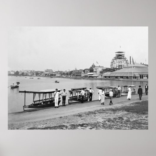 Poster Wesley Lake, Asbury Park : 1901 (Devant)