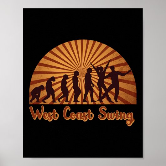 Poster West Coast Swing Dance Party Conception pour danse (Devant)