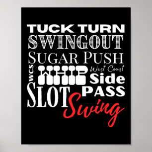 Poster West Coast Swing Dance Wc Dansances Termes Danseus