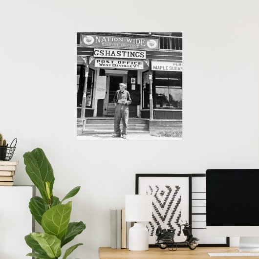 Poster West Danville, VT, Poste, années 1940 (Bureau à domicile)