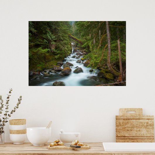 Poster West Fork Foss River Washington (Cuisine)
