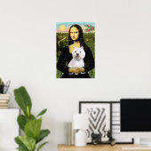 Poster West Highland Terrier 2 - Mona Lisa (Bureau à domicile)