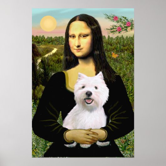 Poster West Highland Terrier 2 - Mona Lisa (Devant)