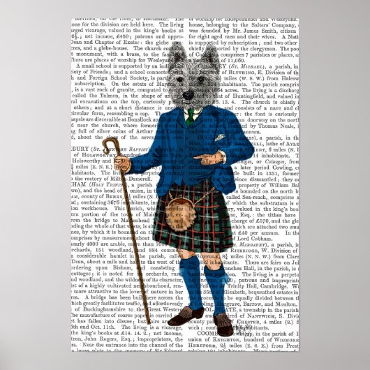 Poster West Highland Terrier à Kilt (Devant)