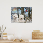 Poster West Highland Terrier journée d'hiver (Cuisine)