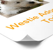 Poster West Highland White Terrier Adoption Aujourd'hui S (Coin)