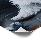 Poster West Highland White Terrier Citrouille Halloween (Coin)