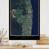 Poster West Palm Beach Floride Carte de l'affiche satelli (Cuisine)