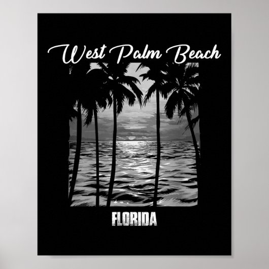 Poster West Palm Beach Souvenir - Florida Reminder _1 (Devant)