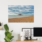 POSTER WEST PIER - BRIGHTON & HOW, EAST SUSSEX (Bureau à domicile)