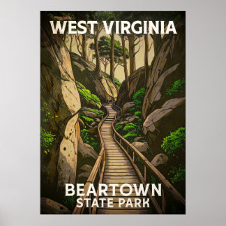 Poster West Virginia Beartown State Park V02