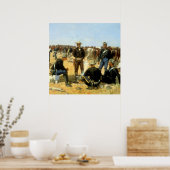 Poster Western Art "Cavalryman's Breakfast" (Cuisine)