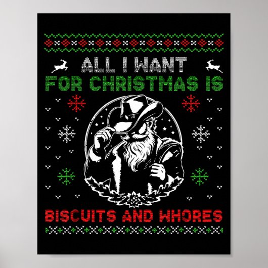 Poster Western Biscuits And S Christmas Quote (Devant)